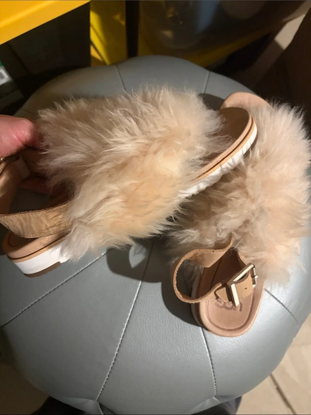 UGG Sheepskin Fur Slide Sandals
